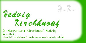 hedvig kirchknopf business card